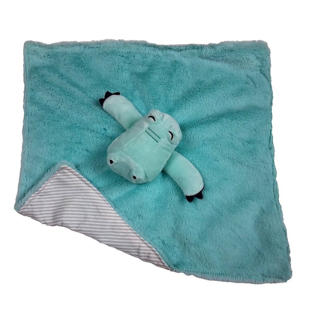 Carter's Just One You Blue Alligator Crocodile Baby Security Blanket Lovey Gray - Picture 2 of 4